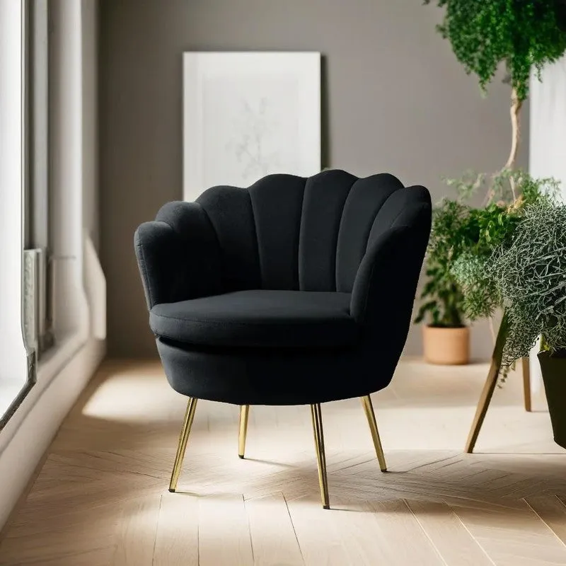 Velvique Shadow Accent Chair  Black media 3