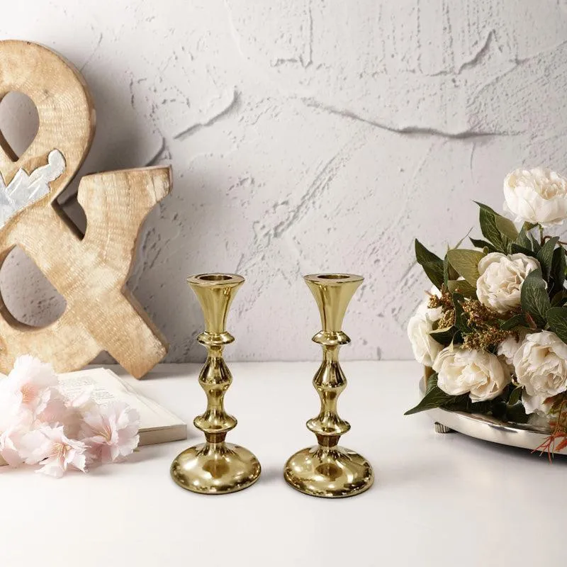 Ottista Taper Candle Holder (Gold) - Set Of Two media 9