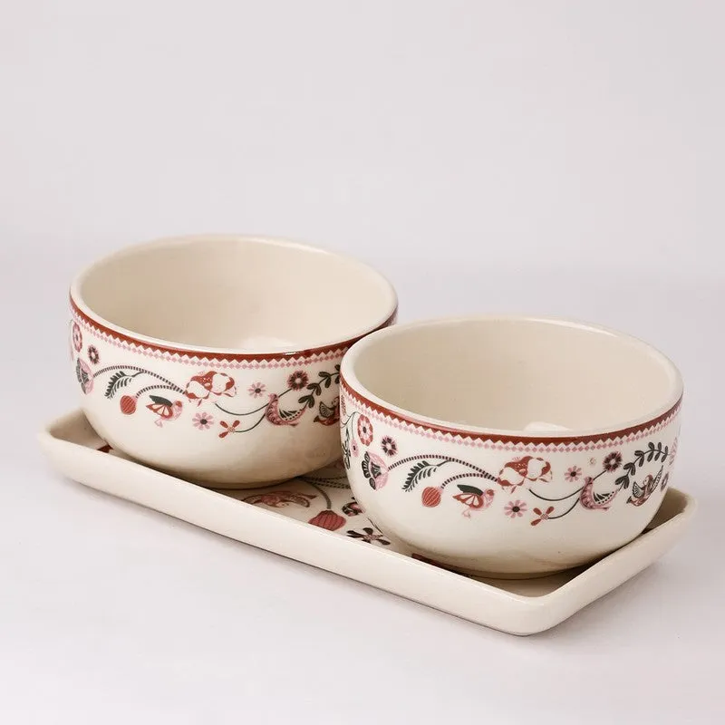 Magique by the Wishing Chair Kalahari 2 Ceramic Bowls & 1 Ceramic Platter Gift Box Set - Three Piece Set media 3