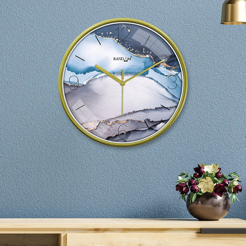 Veins Of Gold Plastic Wall Clock media 1