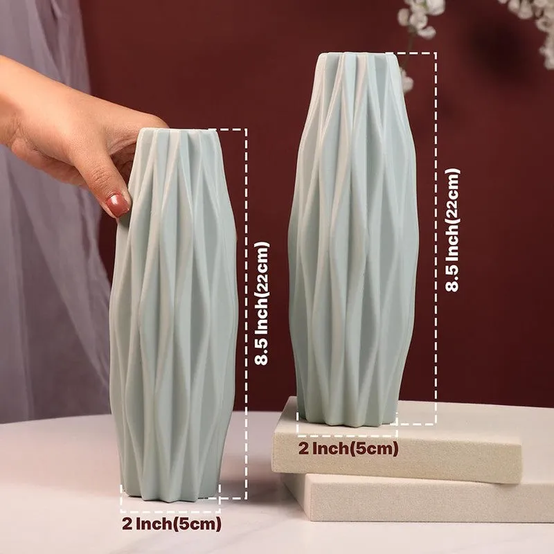 Sage Prism Vase - Set Of Two media 7
