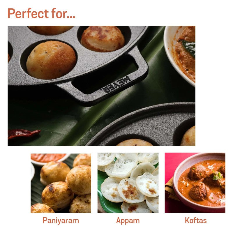 Meyer Round Cast Iron Paniyaram Pan media 5