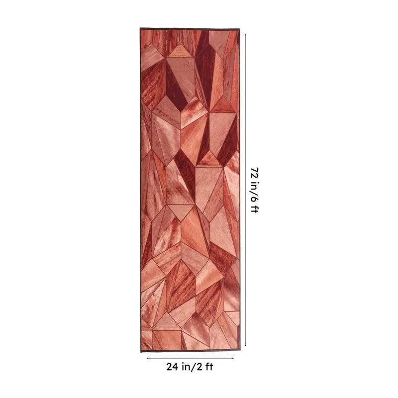 Tessera I Nylon Runner Rug - Brown media 8