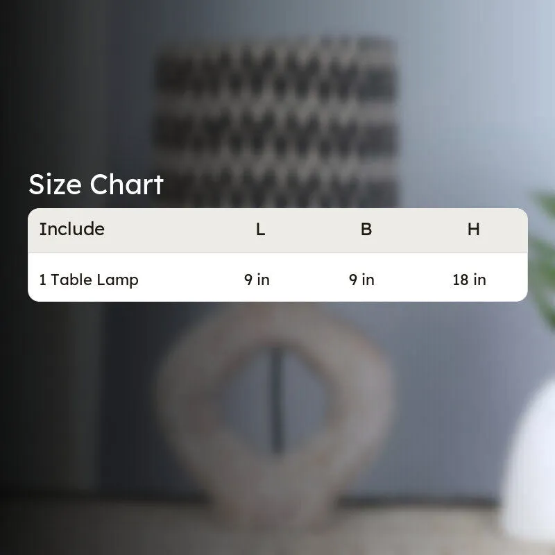 Chevronic Kian Printed Mango Wood Table Lamp - Black,White media 5