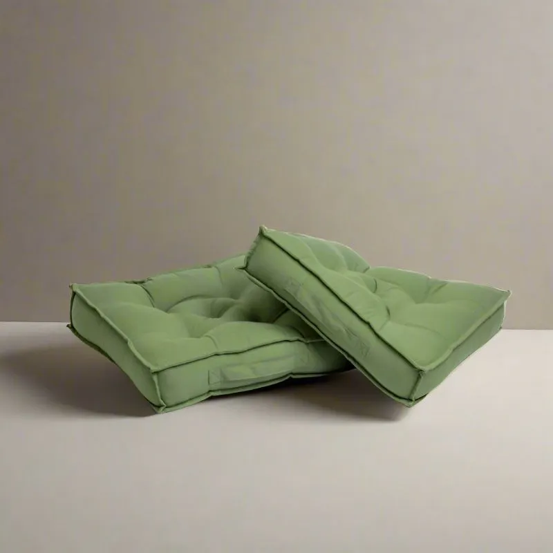 Tara Floor Cushion (Light Green) - Set Of Two media 1