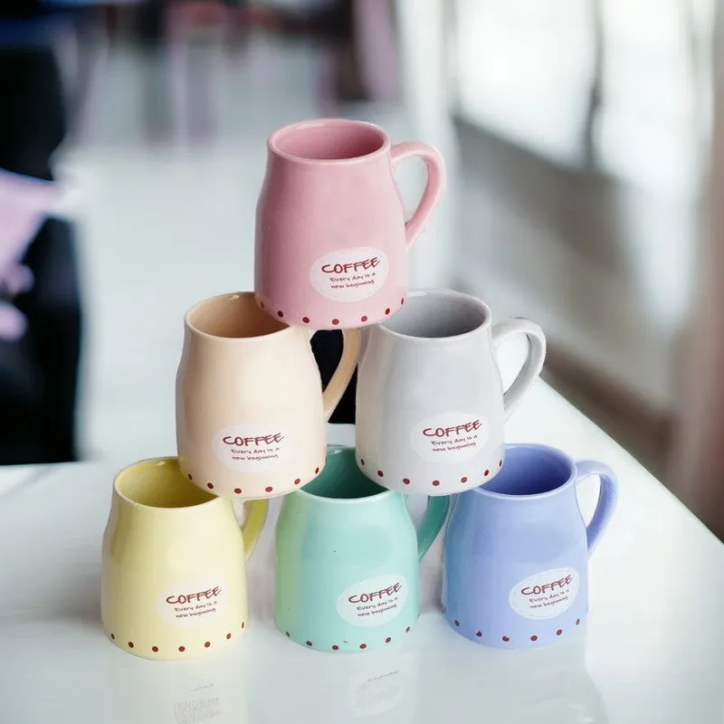Ceramic Ceramic Coffee Mug (200 mL Each) - Set Of Six media 4