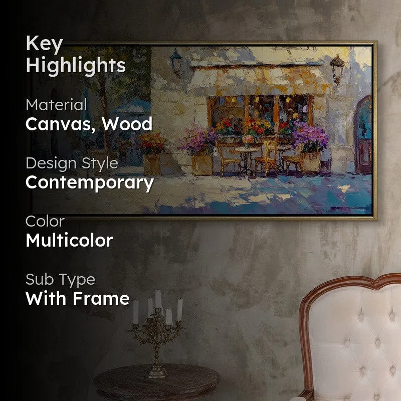 Amber Breaths Canvas Wall Painting With Frame media 2