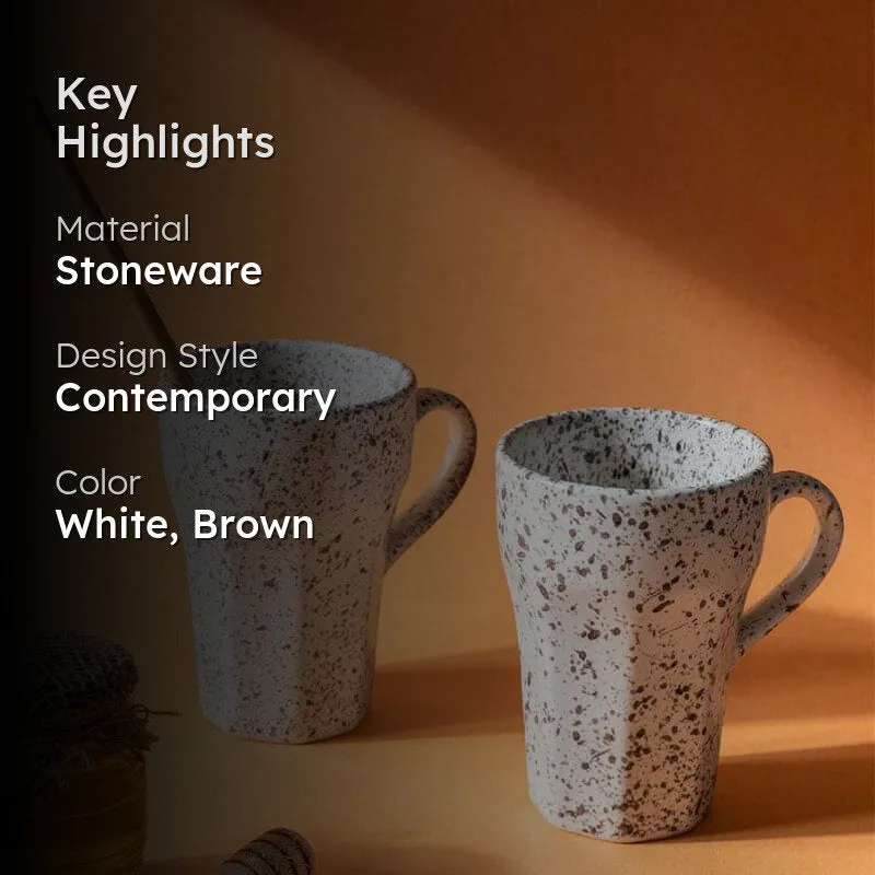 Masava Stoneware Coffee Mug (400 mL Each) - Set of Two media 2