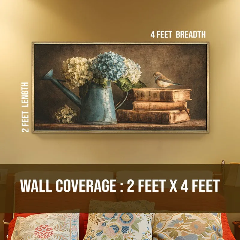 Petal Poetry Canvas Wall Painting With Frame media 8