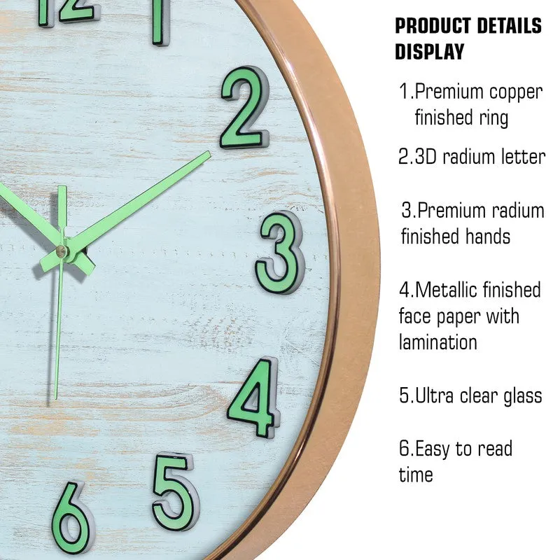 Aelora Round Modern Plastic Wall Clock - White media 6