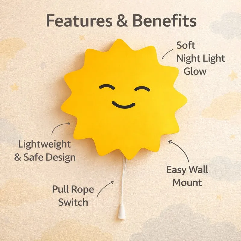 Sunelle Battery Operated MDF Wall Lamp - Yellow media 6