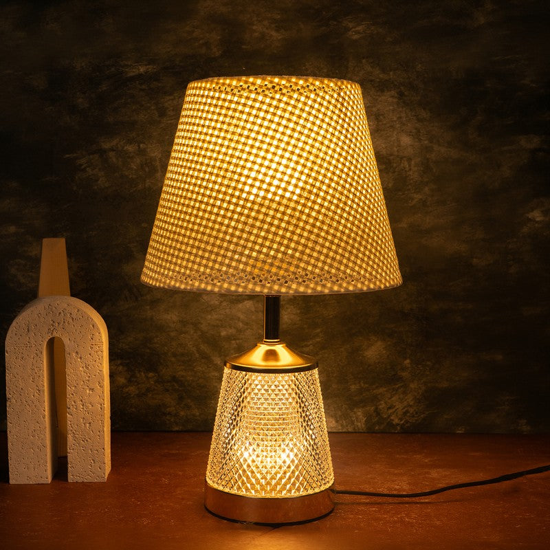 AarviDecor Solace Accent Fabric Table Lamp - White