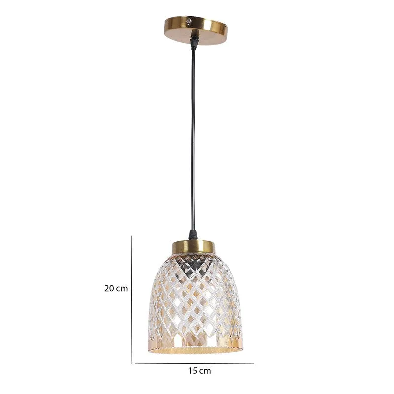 Crystal Bloom Texured Pendant Glass Ceiling Lamp media 8