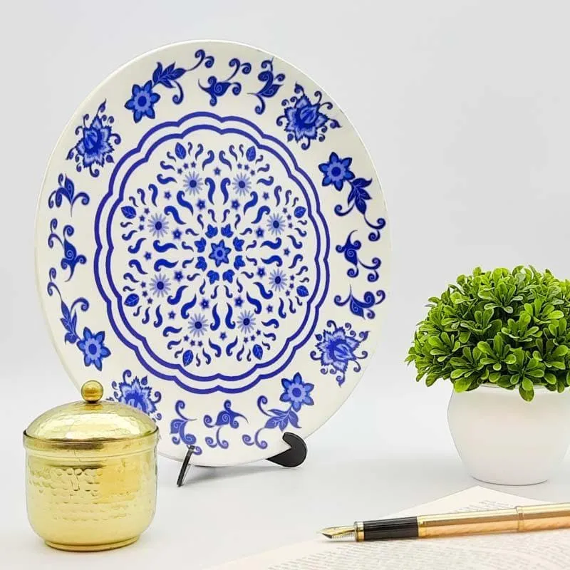 Blue Pottery Inspired Decorative Plate media 1