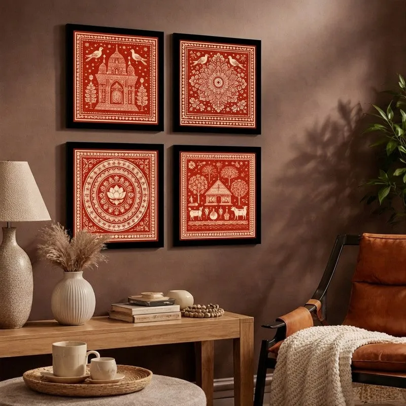 Royal Heritage Paper Wall Art - Set Of Four media 1
