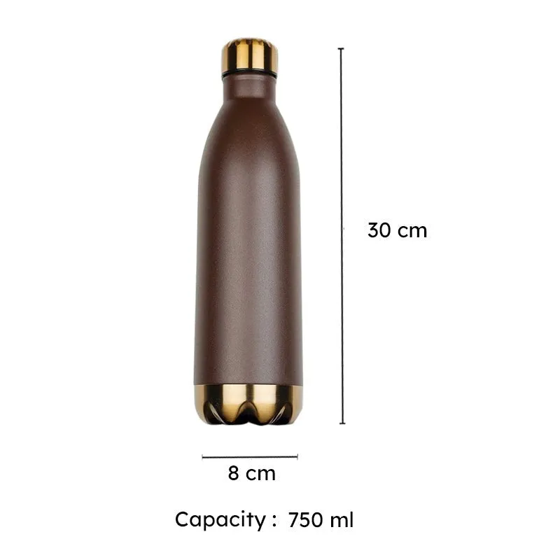 Ferusa Hot & Cold Thermos Water Bottle (Brown & White, 750 mL Each) - Set Of Two media 13