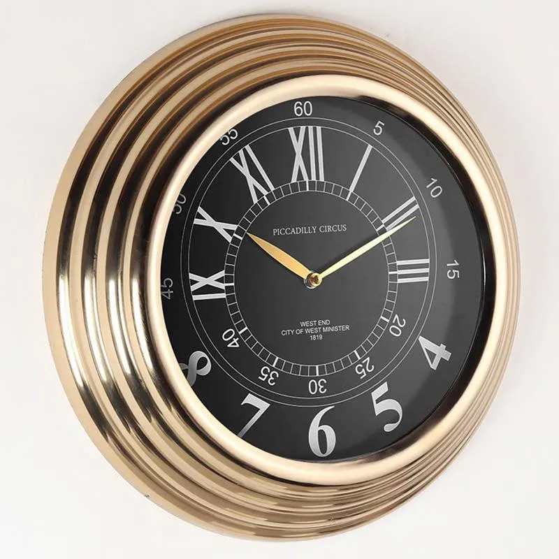 Rinda Romanus Wall Clock - Gold & Black media 3
