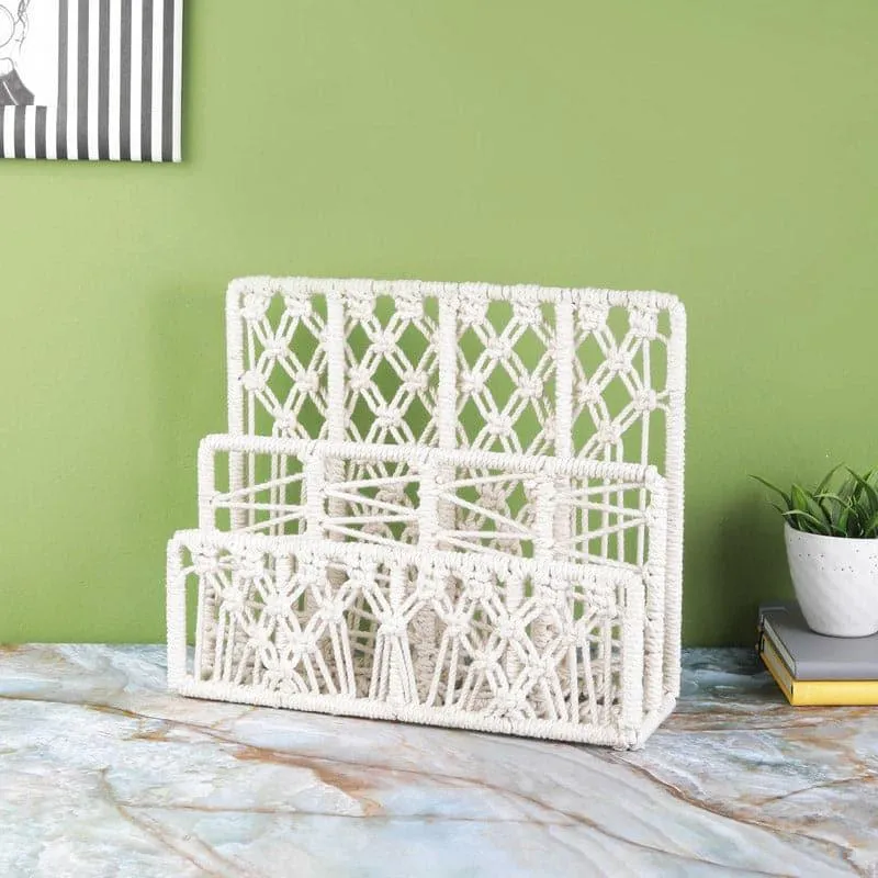 Agela Macrame Magazine Holder media 1