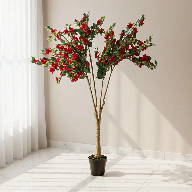 BlossomBerry Artificial Flower Plant With Black Fiber Pot - 6.3 Feet media 3