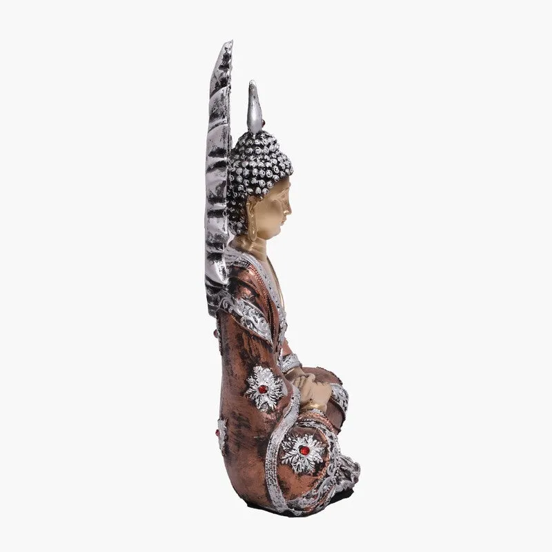 Azure Peace Buddha Idol - Copper media 4