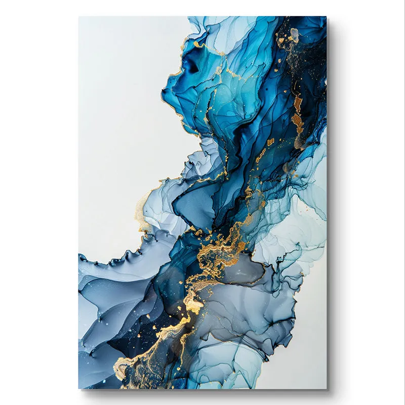 Swirling Gold Wall Painting media 3