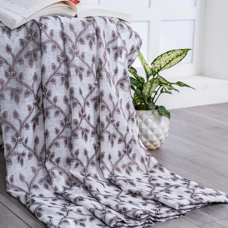 Vireza Soft Touch Floral Curtain - Set Of Two media 5