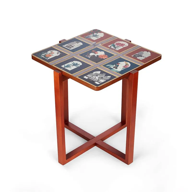 India Circus Wood Fluttering Square Side Table media 4