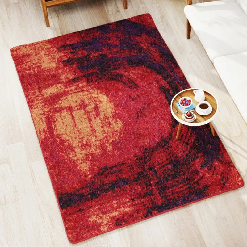 Kryvos Abstract Micro Fiber Area Rug - Red media 3