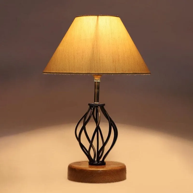Georgia Fabric Table Lamp - Beige,Black media 4