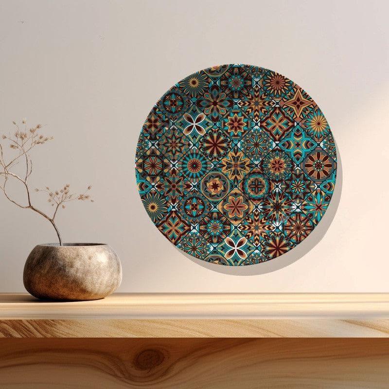 Ethnic Mandala Tiles Wall Plate - Turquoise media 3