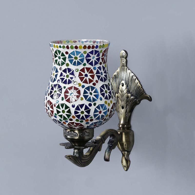 Phulkari Mosaic Glass & Metal Wall Lamp media 7