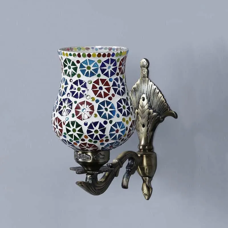 Phulkari Mosaic Glass & Metal Wall Lamp media 7