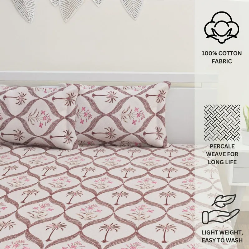 Suite Dreams Cotton Bedsheet (Light Pink) - 144 TC media 12