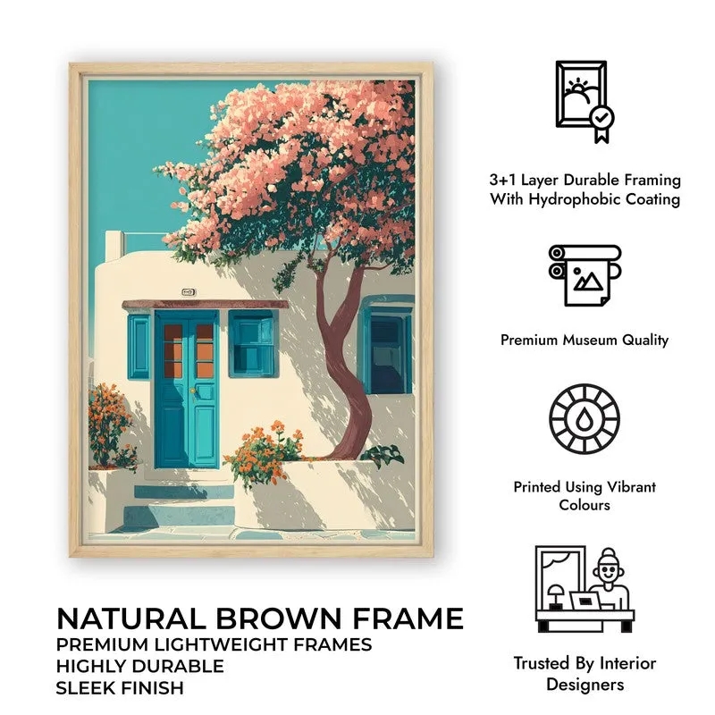 Blossom Tree Canvas Wall Painting - Brown Frame media 10