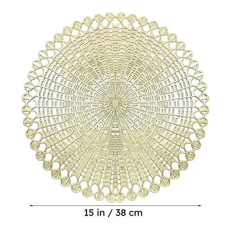 Sunlace Golden Round PVC Table Mats - Set Of Four media 8