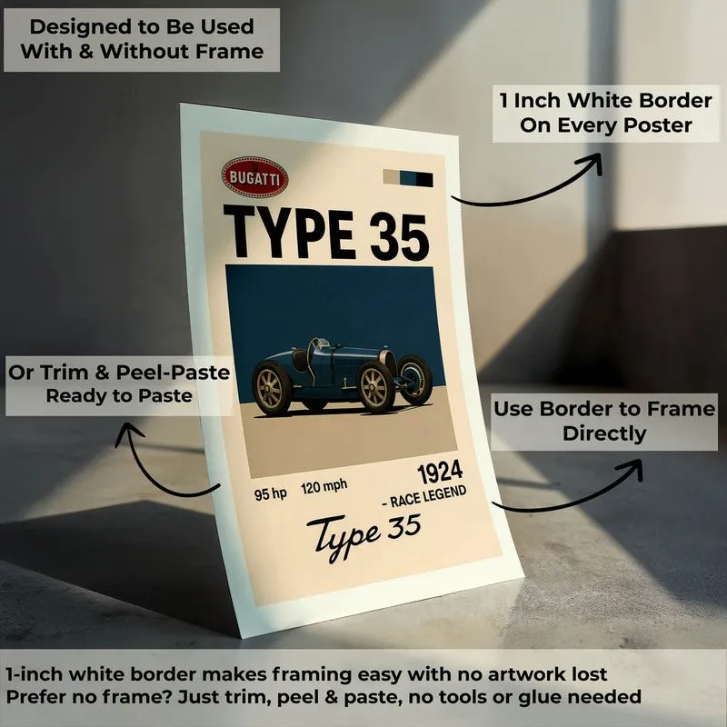 Bugatti Type 35 Wall Poster media 8