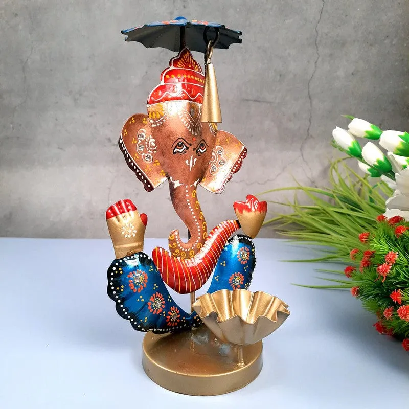 Divine Ganesh Aura IronTealight Candle Holder media 5