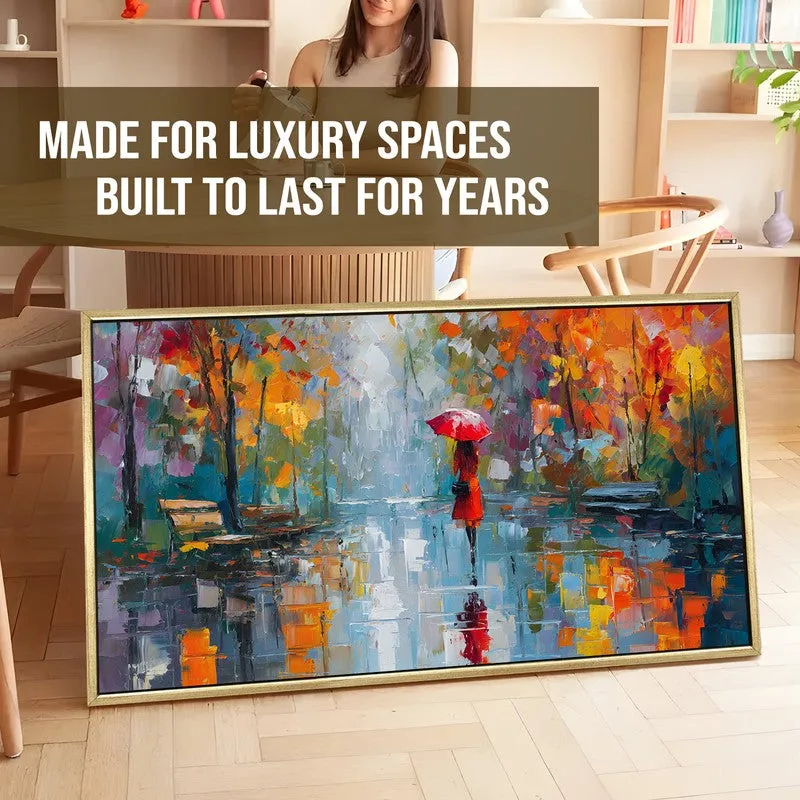 Autumnia Canvas Wall Painting With Frame media 5