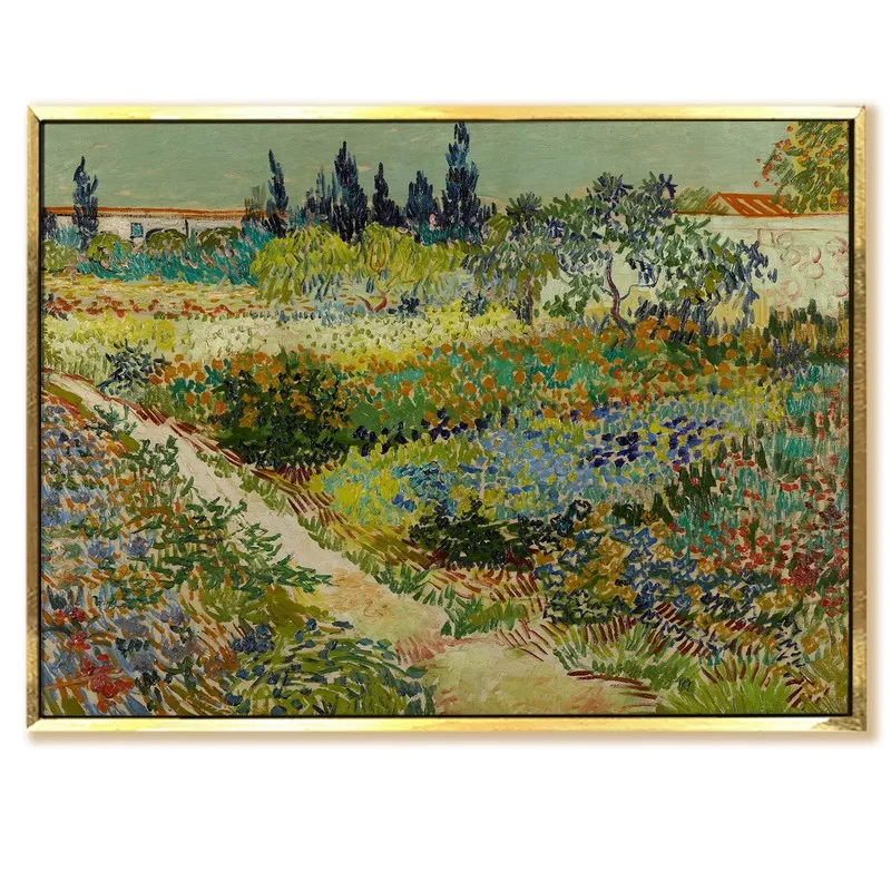 Wildflower Path Canvas Wall Painting With Frame media 3