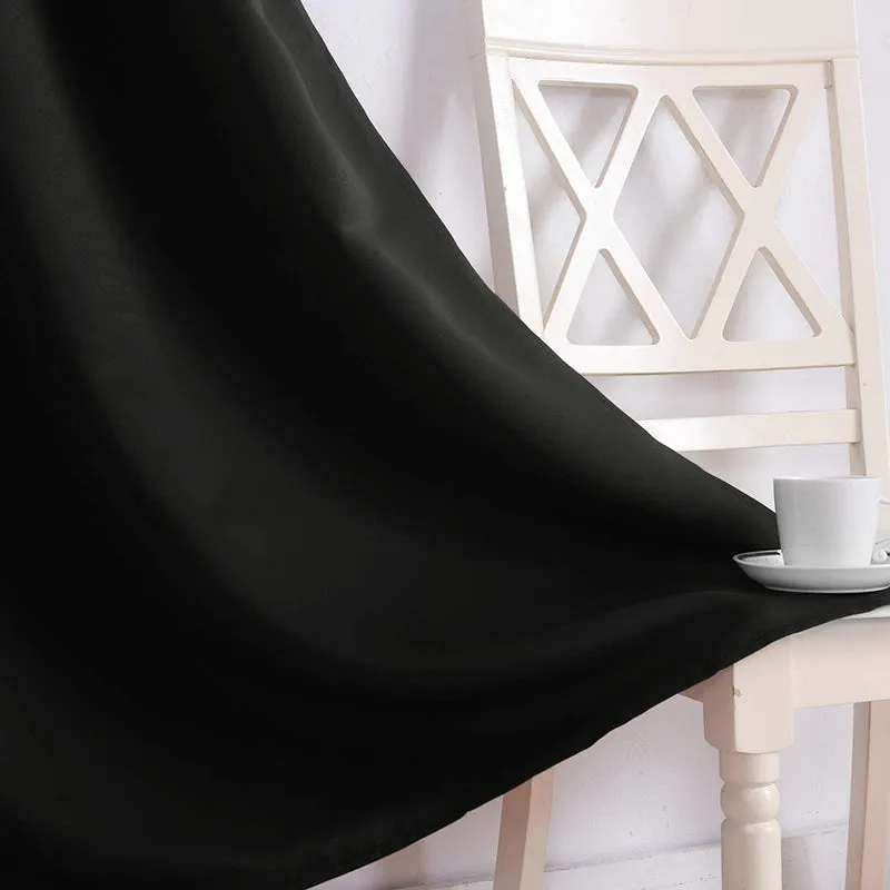 Noir Triple Pinch Pleat Blackout Curtain - Black media 3