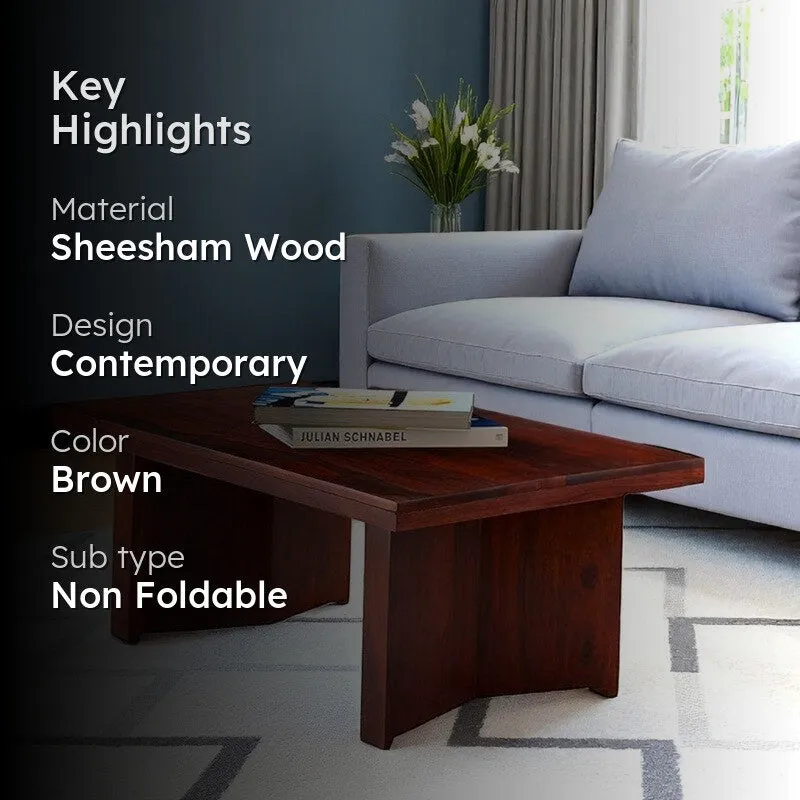 Avenox Sheesham Wooden Center Table - Red media 2