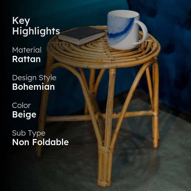 Endymoin Rattan Accent Table media 2