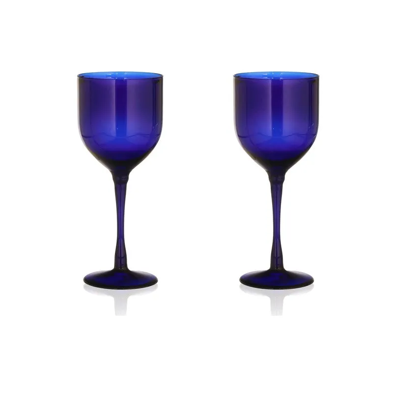 Indigo Delight Wine Glasses (250 Ml) - Set Of Two media 6