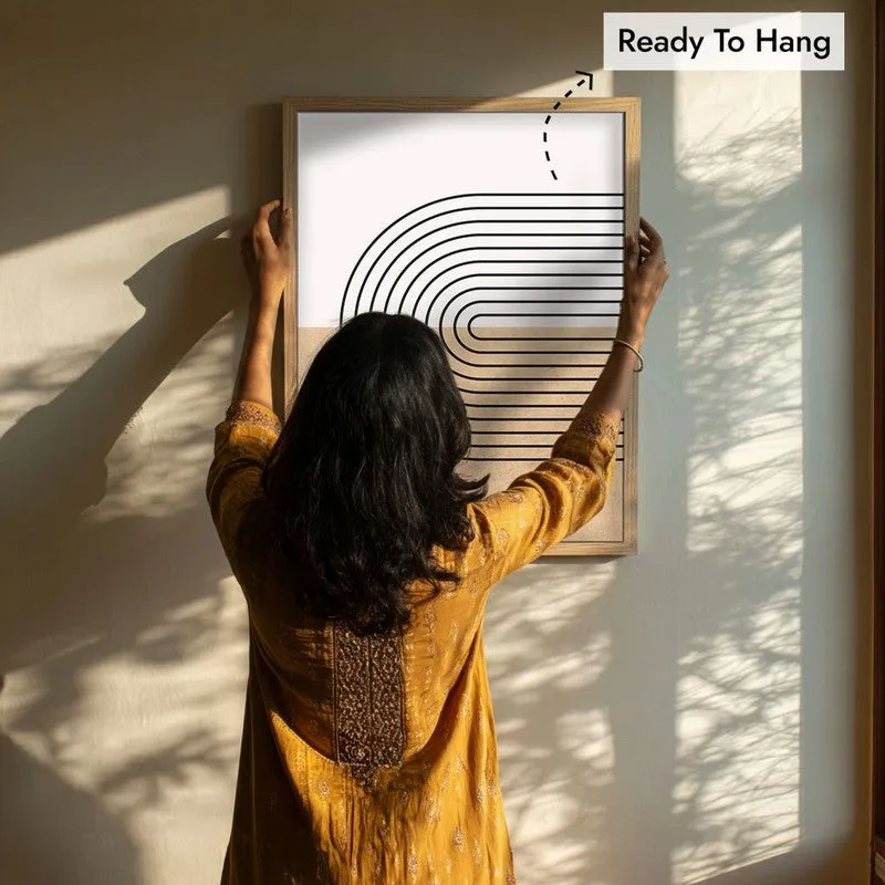 Calm Compositions Canvas Wall Painting With Brown Frame media 8