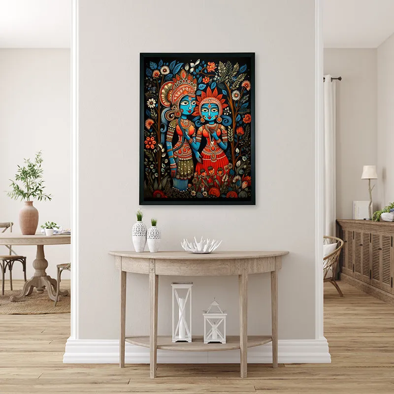 Krishna Rasha Chithra Canvas Wall Art media 4