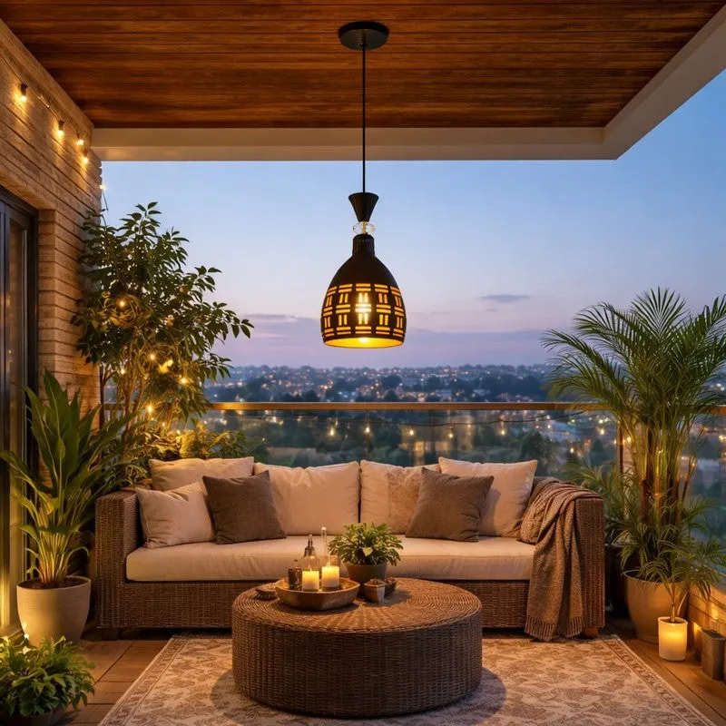 Lattice Light Metal Ceiling Lamp media 4