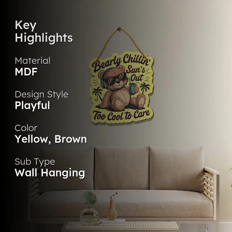 Chillin' Bear Decor MDF Wall Accent media 2