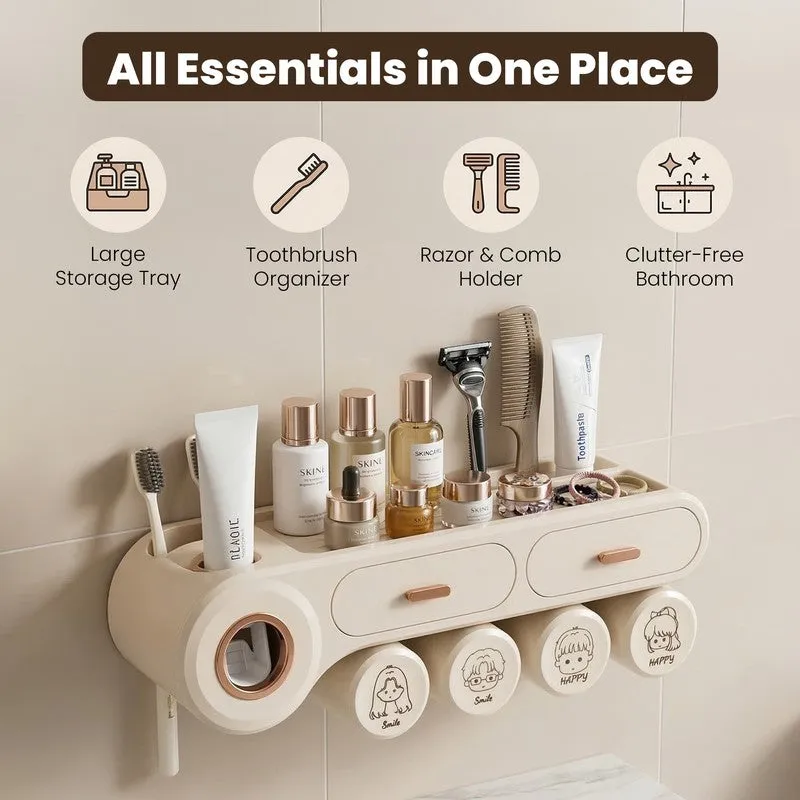 Rioware Bath Nest Plastic Bathroom Set - Beige media 6