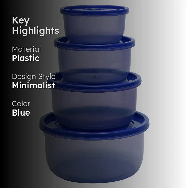 Felix Blue Storage Conatiners (1800 mL/1100 mL/680 mL/360 mL) - Set Of Four media 2