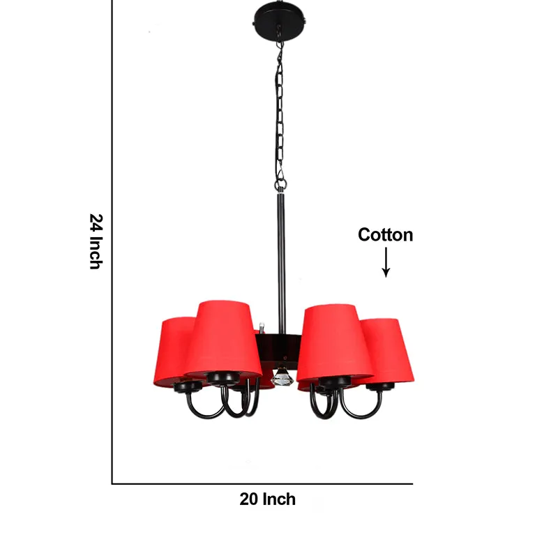 Viya Conical Ceiling Lamp - Red media 5
